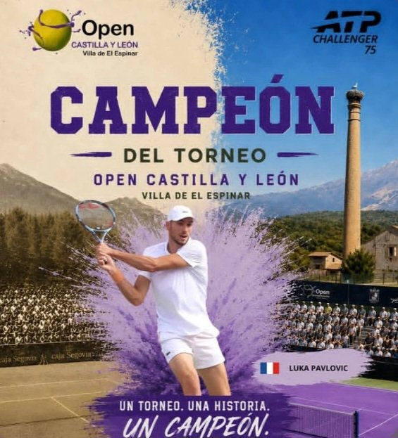 Not_Esportivas's tweet photo. ATP Challenger!
Parabéns ao tenista campeão o francês Luka Pavlovic (🇨🇵) que conquistou o @ATPChallenger de Segovia na Espanha, conquistando o primeiro título de challenger na carreira
#ATPChallenger #tennis #Segovia #TenisElEspinar #OnTheRise #LukaPavlovic https://t.co/rIIcxdoiuH