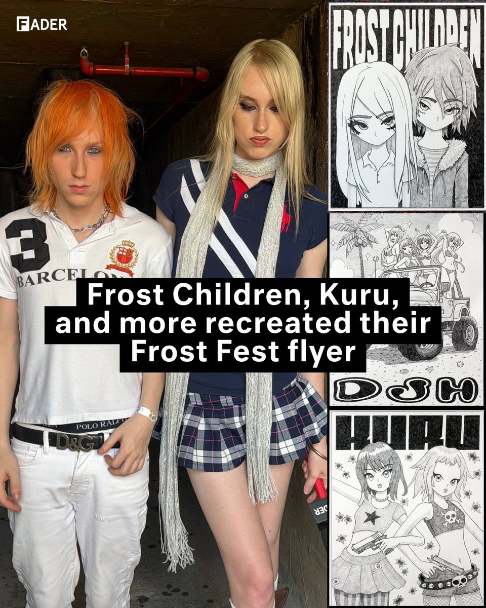 thefader's tweet photo. #FrostFest with @FrostChildren, @kuru8k, KimJ, @ilykimchi, @djh___, and @pinponpanponyay
All drawings by aaanastajia https://t.co/L1aDNH7APc
