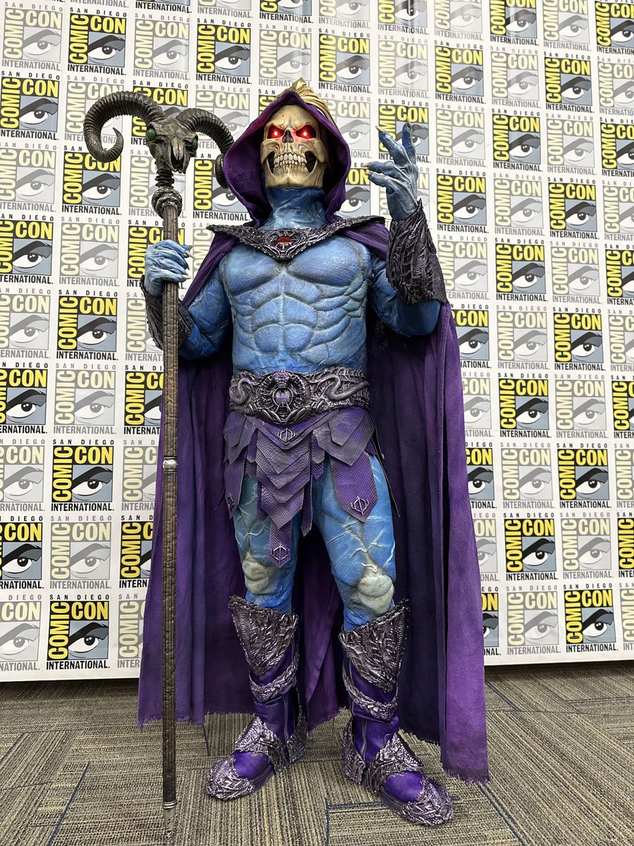 bpstudiosNE's tweet photo. Debuted my new Skeletor cosplay at @Comic_Con working for @Mattel and @MastersOfficial 

Forever grateful for the opportunity and experience.  

Until next time!

#skeletor #sdcc #motu https://t.co/kaP7Z2spOR