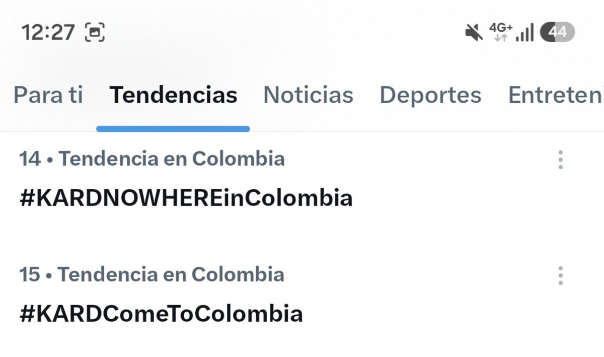 KardCol_Project's tweet photo. Seguimos en tendecias y subiendo!

#14 y #15 

Hidden Kard Colombia no para❤���🇨🇴

#KARDNOWHEREinColombia #KARDComeToColombia @hylive_official @gigmusicoficial @k_dreamcol https://t.co/kDSBX6a5Dj