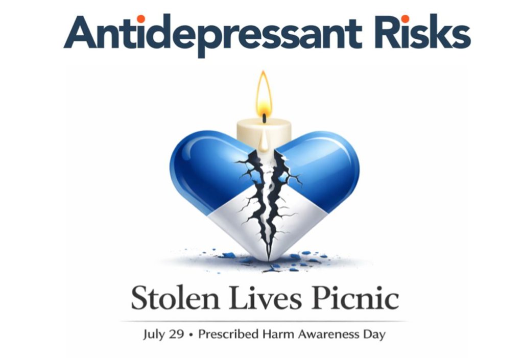 DrDavidHealy's tweet photo. Prescribed Harm Awareness Day is this Weds 29th July. The day has gained traction in recent years &amp; this year sees @antideprisks host a stolen lives picnic in collaboration with @dropthedisorder Guest speakers &amp; those with lived experience will attend. https://t.co/ovOJROT5i2 https://t.co/j8T59L3DPJ