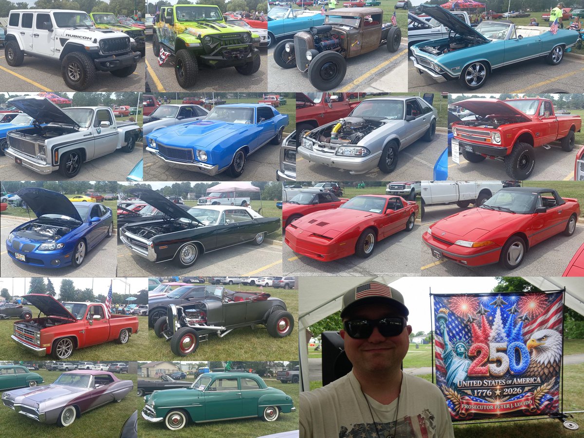 MichaelRyanMoss's tweet photo. My dad, my pet German shepherd dog, and I went to the Macomb 250 Patriotic Cruise and Car Show event at Beebe Street Park in Richmond, Michigan, on Saturday the 25th. #macomb250patrioticcruiseandcarshow #event #beebestreetpark #richmond #Michigan #America250 https://t.co/NY5dubS9TS
