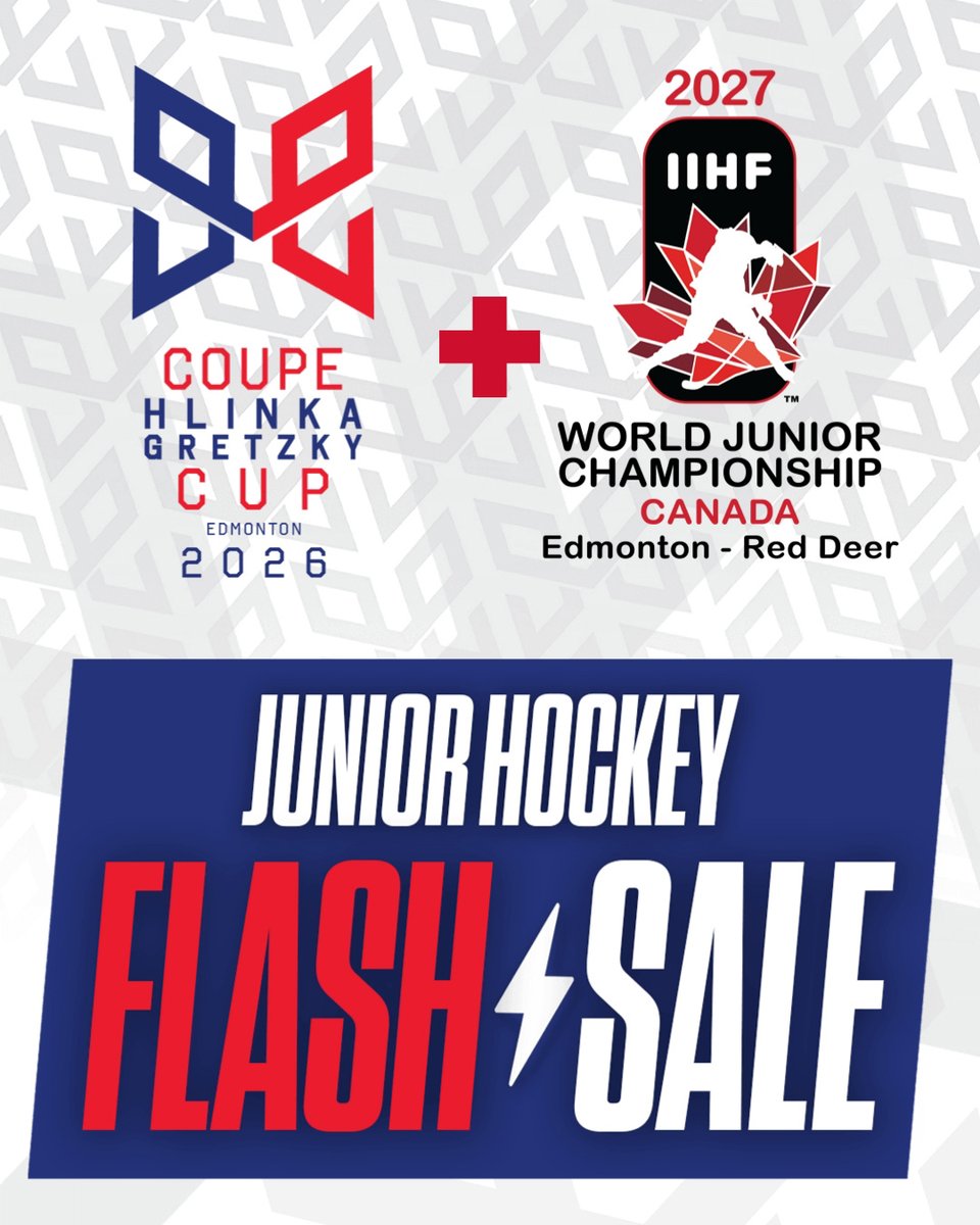 HockeyCanada's tweet photo. 🚨 FLASH SALE! / VENTE ÉCLAIR!🚨

For one week only, get a ticket to the #HlinkaGretzkyCup gold medal game AND a ticket to 🇨🇦🇸🇪 in pre-World Juniors action on December 23!

Pendant une semaine seulement, obtenez un billet pour le match de la médaille d’or de la #CoupeHlinkaGretzky ET un billet pour le match préparatoire du Mondial junior entre le 🇨🇦 et la 🇸🇪 le 23 décembre!

🎟️ https://t.co/MDyaZBXDa0