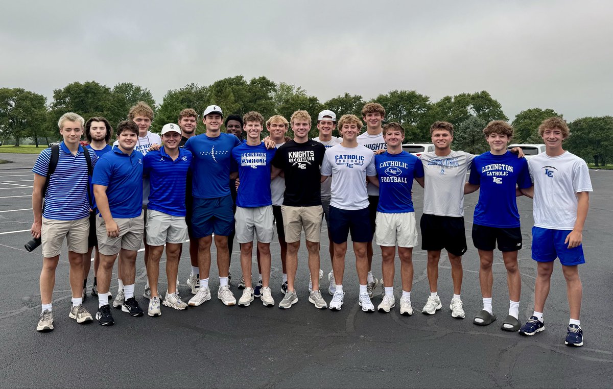 LexCathFootball's tweet photo. We’re underway!
The 6th Annual George Ewen UKnight Cup is officially underway, supporting Lexington Catholic Football.

Thank you to our golfers, sponsors, volunteers, and everyone making today possible. Your support makes a lasting impact on our student-athletes.
#KNIGHTS ⚔️ https://t.co/j9g28OolrY
