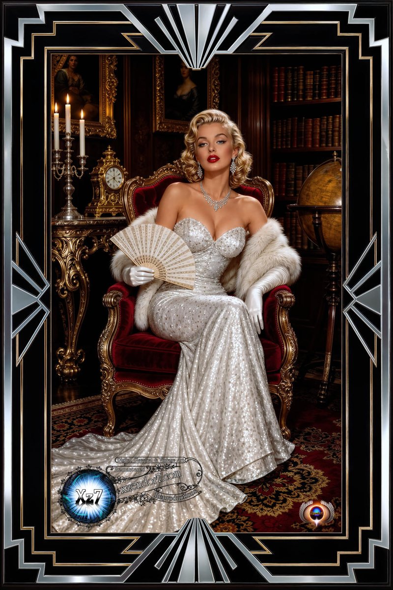 artmatrix007's tweet photo. Clara Von Shoenberg Atheneum Library Art Deco Glamour Study AI Concept Art by Xzendor7; is a stunning composition that captures the intersection of intellectual depth and surface brilliance. Read More At: https://t.co/MPmpAP8ah3 https://t.co/3ecsEUmxit