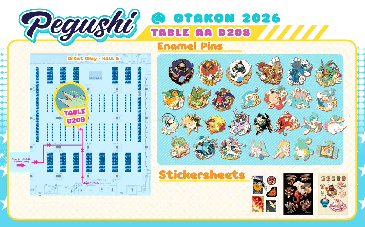 pegushi_'s tweet photo. Will be @Otakon this weekend!!!!
Come get your fishies and merchies at table D208!!!! (1/2) https://t.co/KAesnzjPxQ