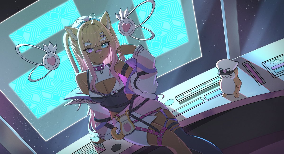 wanchanmiyu's tweet photo. 「 ✦ HAPPY 4 YEAR ANNIVERSARY! ✦ 」

“In the quiet of space...you start appreciating the noise.”

🎨: @DannryuDan 

#vtuber | #michanart | #ENVtuber https://t.co/G9Us3j22Tm