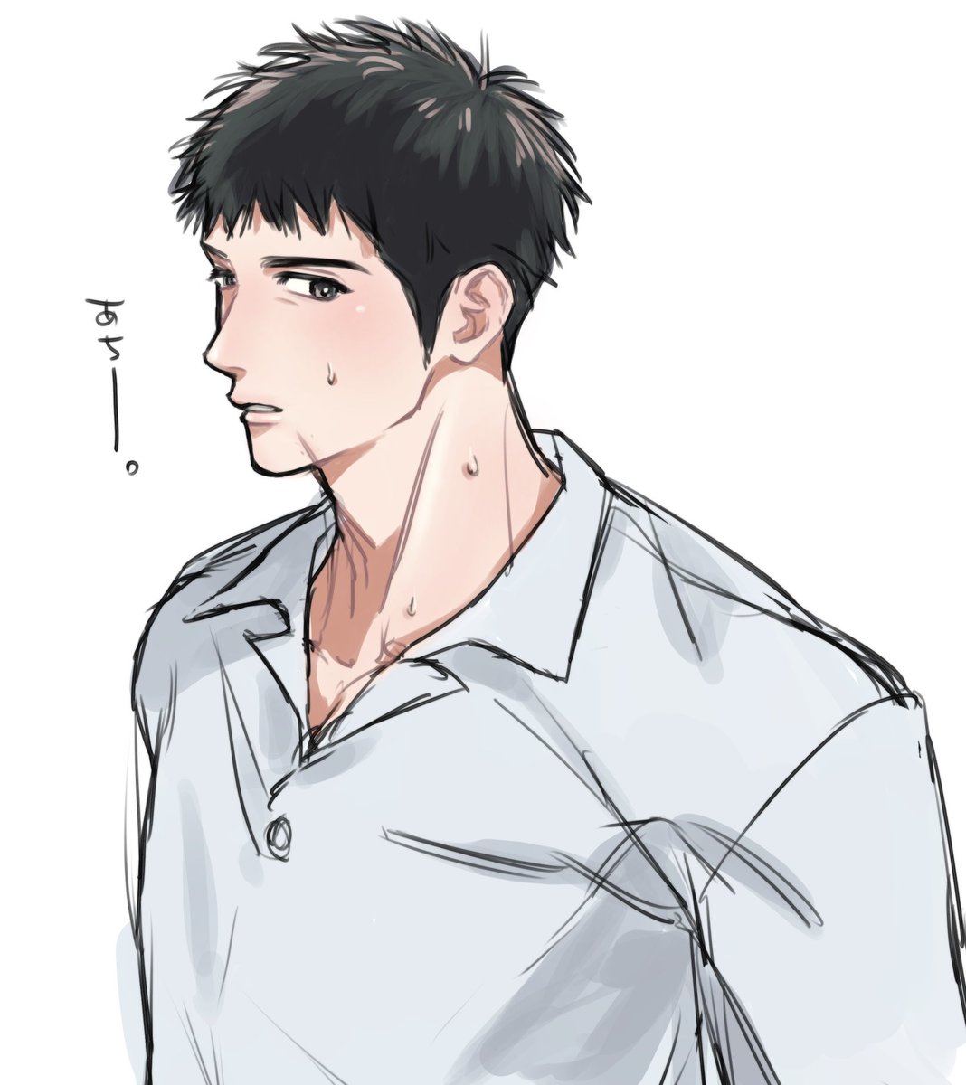 suo_w_'s tweet photo. あついね。デジタル忘れそうだったから筆ならし。 https://t.co/RgQtomP2QX