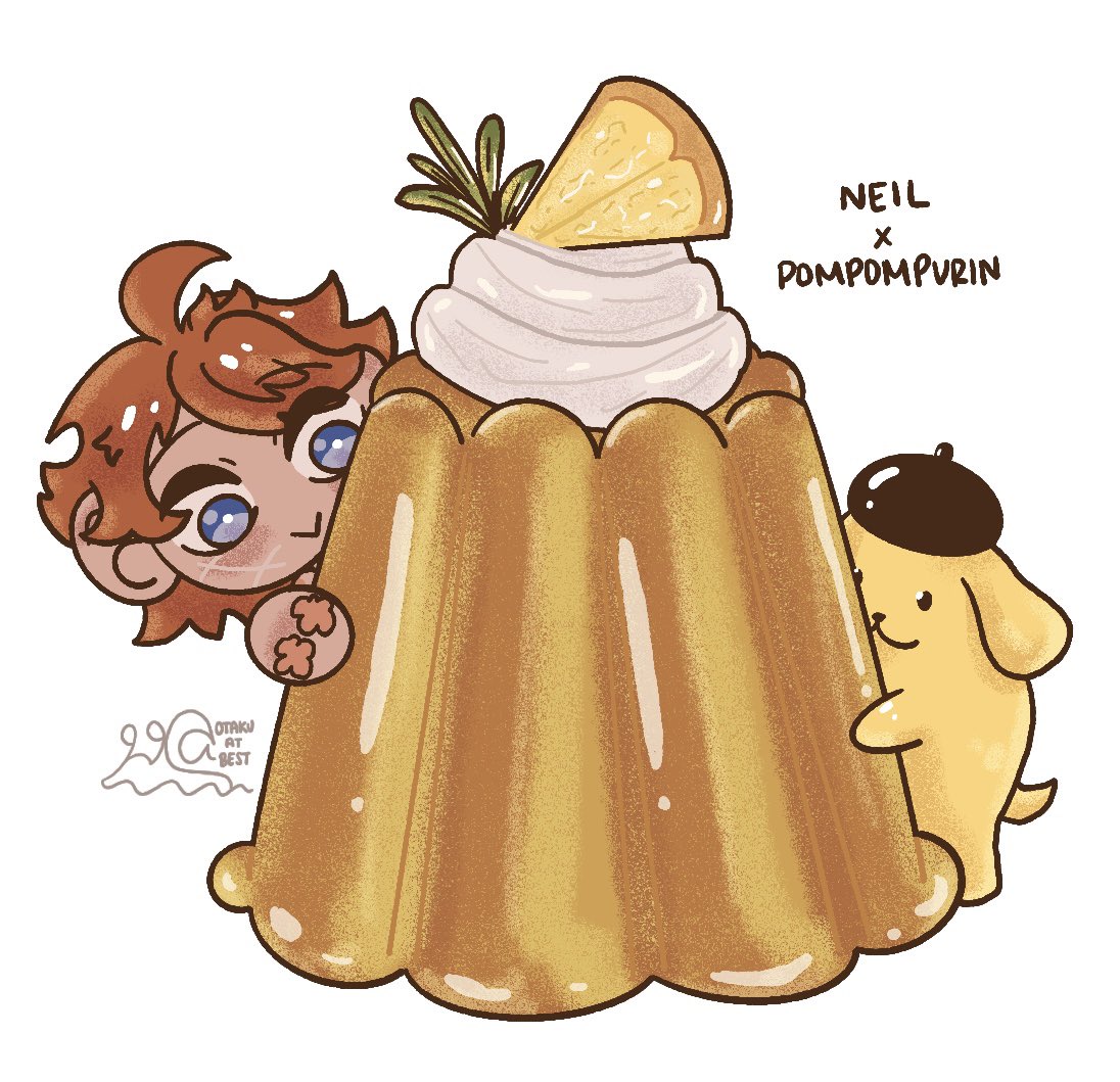 otakuatbest's tweet photo. orange pudding #aftg #neiljosten #pompompurin https://t.co/7Xw3OpJFZS