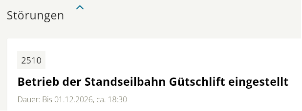 standseilbahnen's tweet photo. Um ca. 18:30 Uhr am 1. Dezember 2026 !!! soll die Gütschbahn wieder fahren. 🤪 🤣 🤣 🤣
Schön, dass man das jetzt schon so genau weiss ...  #gütschbahn #vbl #luzern #error #fehler https://t.co/rC1tZp9iwR