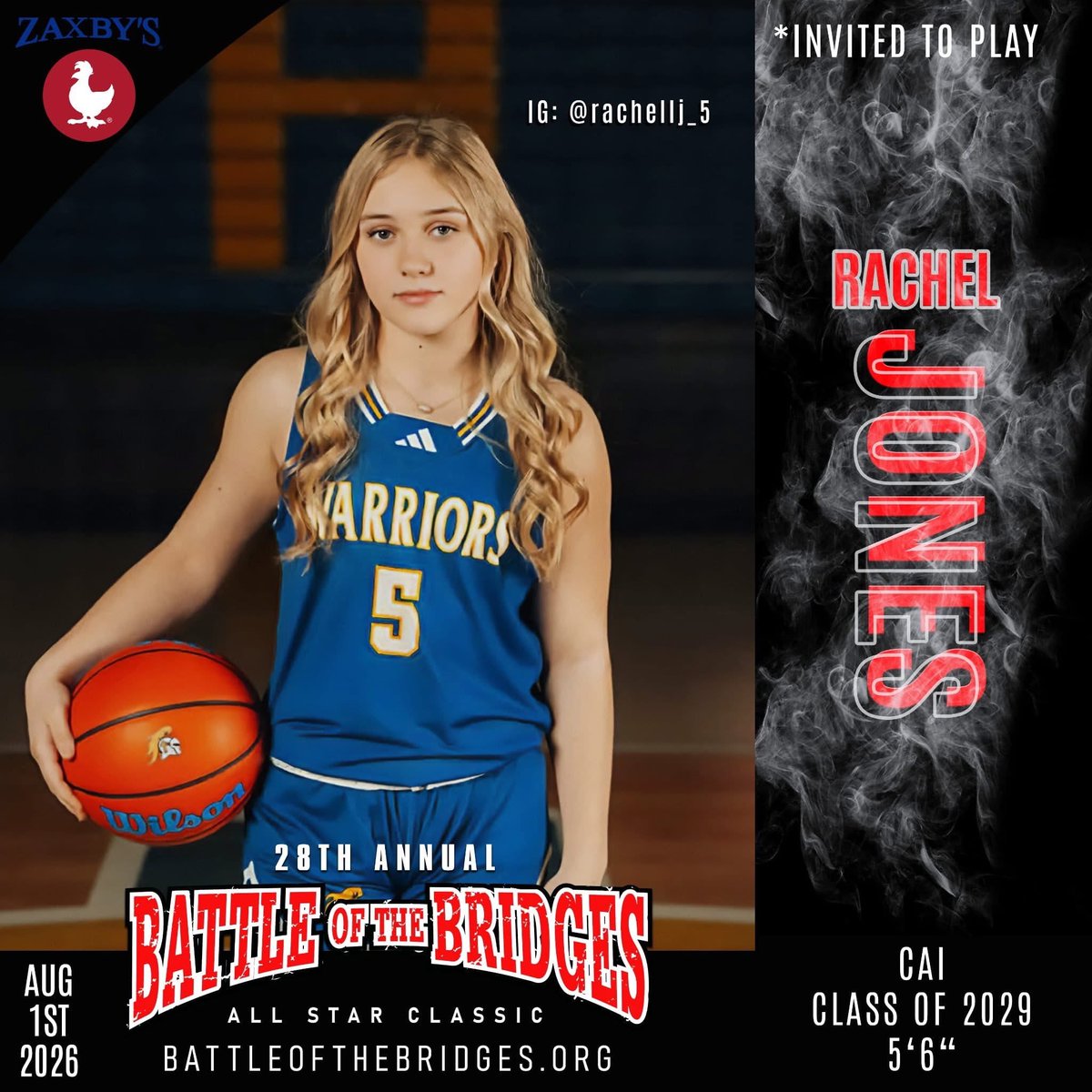 CAIGirlsBball's tweet photo. Congratulations to our sophomore, Rachel Jones, on being selected to the Class of 2029 Indiana Battle of the Bridges Team. We can’t wait for her to represent CAI and Indiana well. 💪🏻🏀 https://t.co/ZU3UDtRNNz