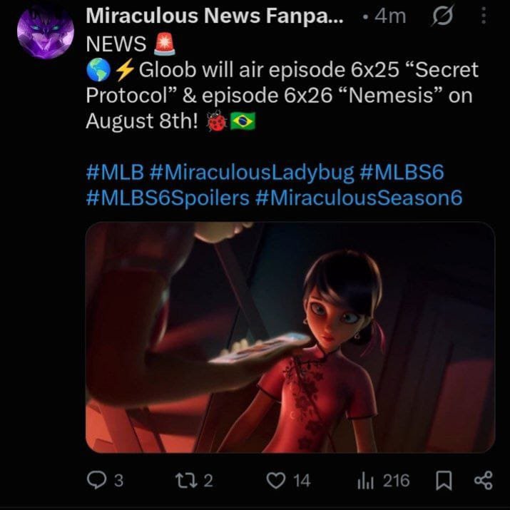 MLBMiraculousBR's tweet photo. 🚨Não acredito ue duas contas grandes de notícias de Miraculous aqui no X acreditaram num único vídeo fake postado no TikTok 🤣

(ambas as postagens já foram excluídos)

#MLBS6 #mlbtwt #Ladybug #Miraculous #MiraculousSeason6 #mlbs6leaks #MiraculousNews #MLBS6Spoilers #Marinette https://t.co/CVOfCsBVEM