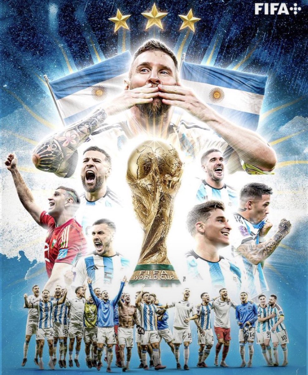 FinoYossen's tweet photo. Desde el actual trofeo de la Copa Mundial:

- Nadie la levantó más que Argentina.
- Nadie llegó a la final más que Argentina.

Hablan, porque llegamos.
Critican, porque les ganamos.
Insultan, porque no pueden alcanzarnos.
Hacemos ruido, por eso siguen hablando.

🇦🇷⭐️⭐️⭐️🇦🇷 https://t.co/kEiJJO5Gdy
