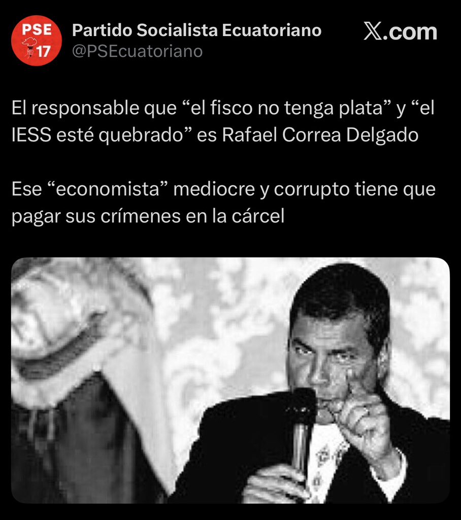 TheVerdugoEc's tweet photo. Así es, señores. Este mismo partiducho que en su tiempo le tiraba mierd@ a Rafael Correa, sería el mismo que estaría negociando para alquilar el partido a este criminal mediante sus testaferros.

La negociación estaría en millones de dólares. https://t.co/AFeqkoUi3a