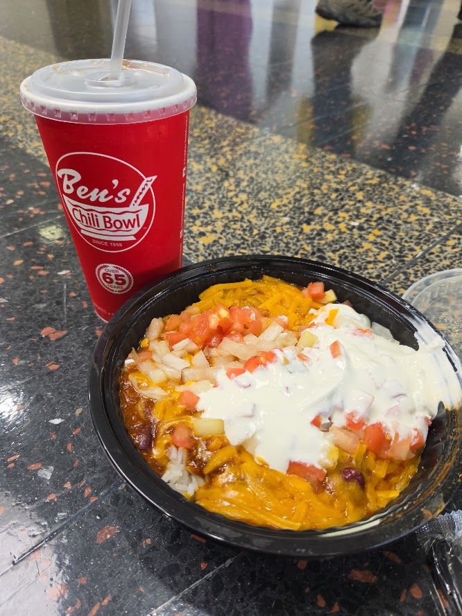mikejhallgren's tweet photo. While leaving Washington D.C. yesterday on a school trip I got try one of the places highlighted on #EverythingOnTheMenu with @Adamscherr99 on @USANetwork. It was awesome!
@benschilibowl #DCEats https://t.co/YUtMYLdUUd