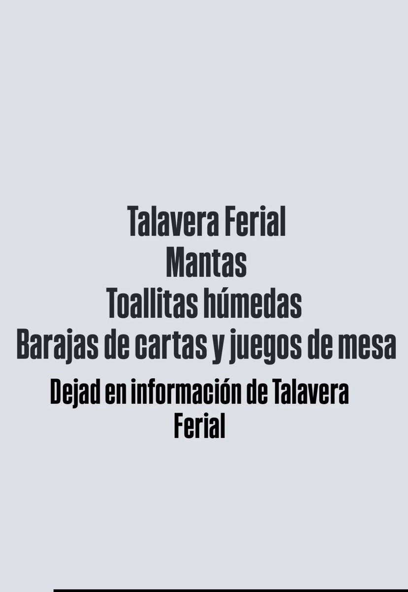 Beablsa's tweet photo. Talavera Ferial necesita
#talaveradelareina
#IncendiosForestalesEspaña
#evacuados https://t.co/QikbzkXF8z