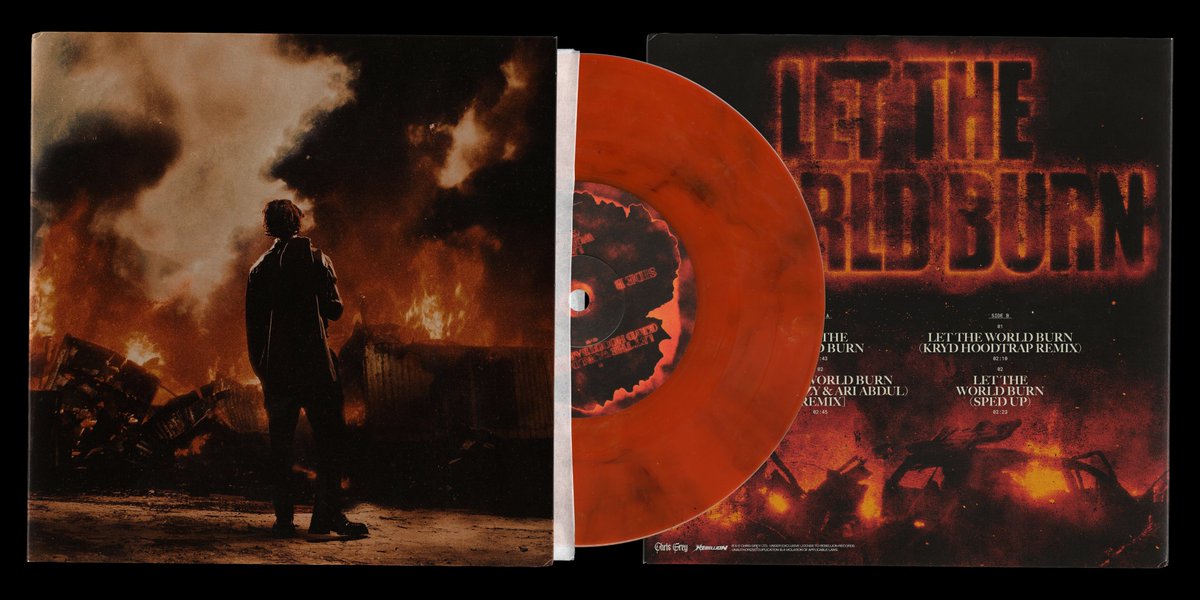 sblngr's tweet photo. "LET THE WORLD BURN"

7" Vinyl Design for @Chris_GreyMusic https://t.co/59szEB9kve