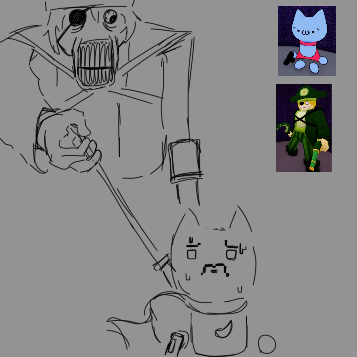 DaviBr10111's tweet photo. #pursuitcore
I love this game so I made some drawings lol. https://t.co/aka6OHm1jg