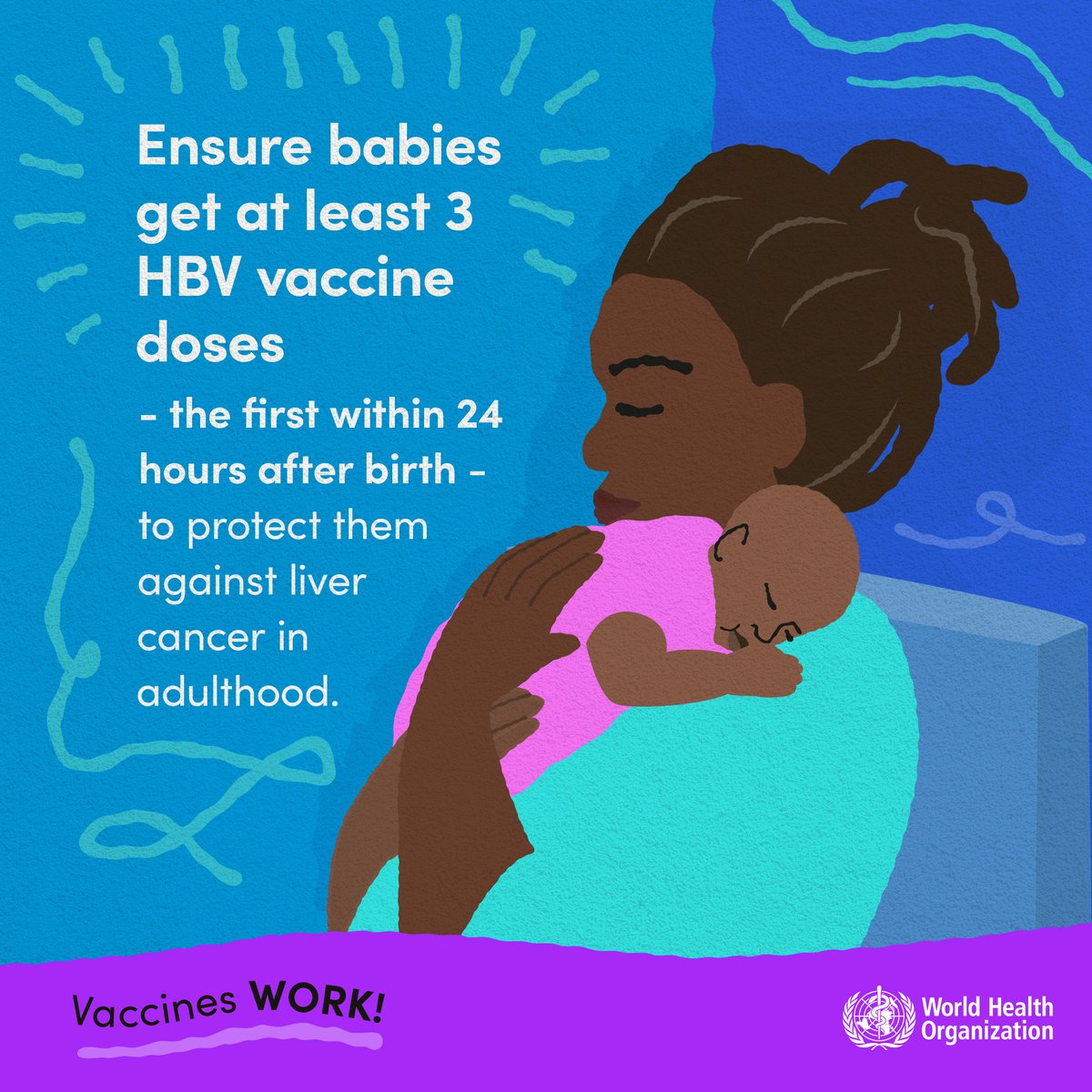 WHOAFRO's tweet photo. Protection starts at birth.

The hepatitis B vaccine provides up to 95% protection against infection. Timely vaccination, including the birth-dose, is one of the most effective ways to protect every child from hepatitis B.

#WorldHepatitisDay https://t.co/bVKTL7Cc7d
