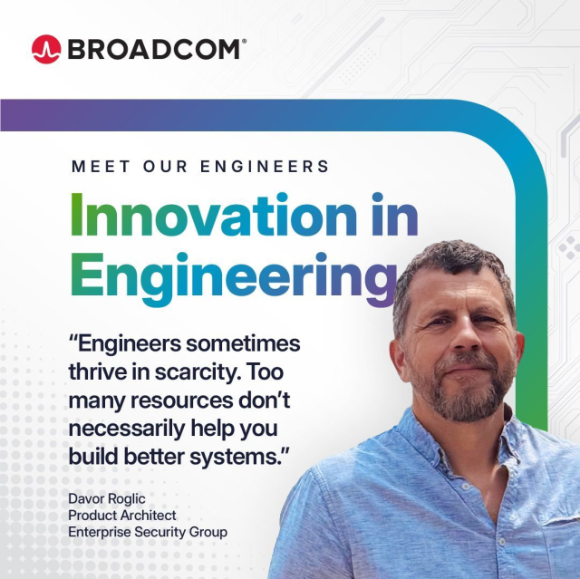 alpeiris's tweet photo. What do you do when the system you need doesn’t exist? For Davor Roglic, Product Architect in Broadcom’s ESG, the answer was to build it himself. See how Davor's team turned an impossible problem into a new foundation for the Carbon Black’s cloud platform https://t.co/uyPPG7Y1nD https://t.co/RKhtnhxNgn