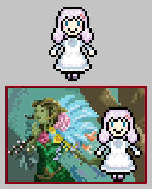 markmarkark2017's tweet photo. 鶴木 メイ さん (@tsurukimei )
ちーむ・星飴喫茶すくらんぶる
「上位のフェイ、マラレン」

#電脳灯争大戦
#VPWドット絵紹介 https://t.co/VXyzpRUtMP