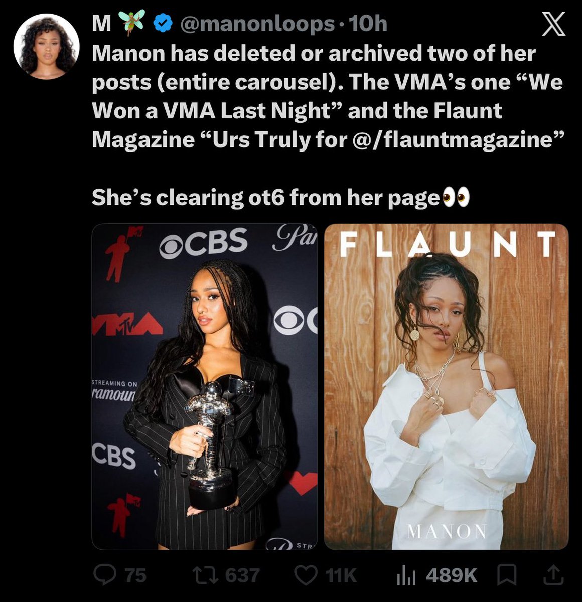 safscoops's tweet photo. “She's clearing ot6 from her page👀”

Focusing on the girls and not hxg who are the ones that treated her like shit… some of you guys don’t even care about Manon and it shows. https://t.co/4OVmlR079y