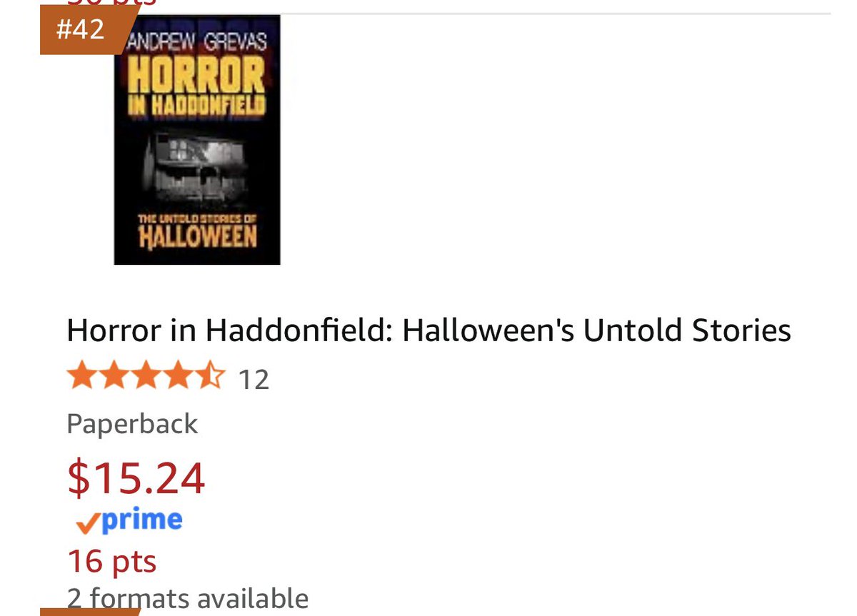 AndrewGrevas's tweet photo. Out of nowhere, “Haddonfield” is back in the Top 50 on Amazon. Whoever is hyping me up out there, I can’t thank you enough. https://t.co/EYrEKevnNX