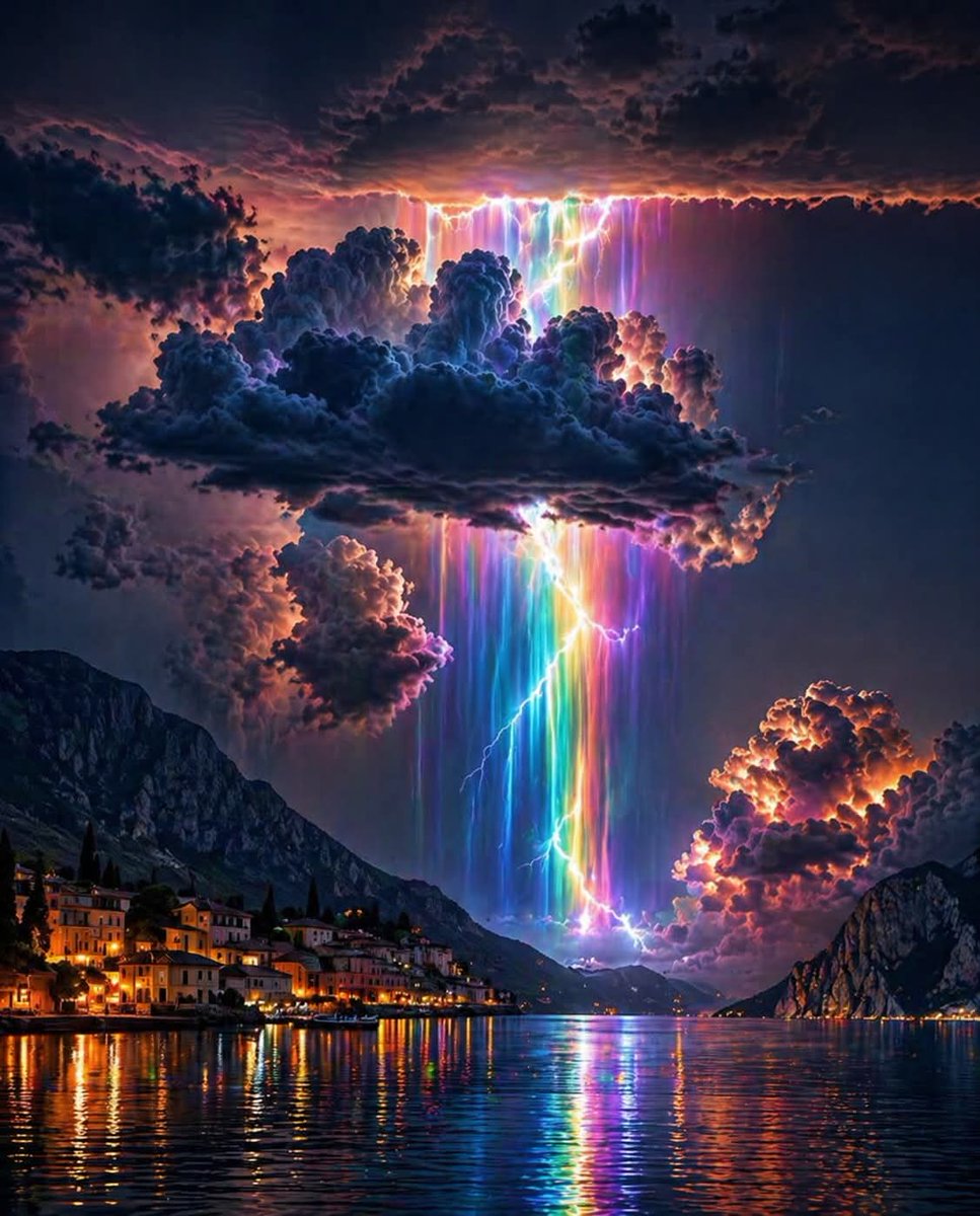 nature_c2ngn's tweet photo. 🌈⚡ Neon Rain Curtain Under a Night Storm https://t.co/PpZlfuoxBP
