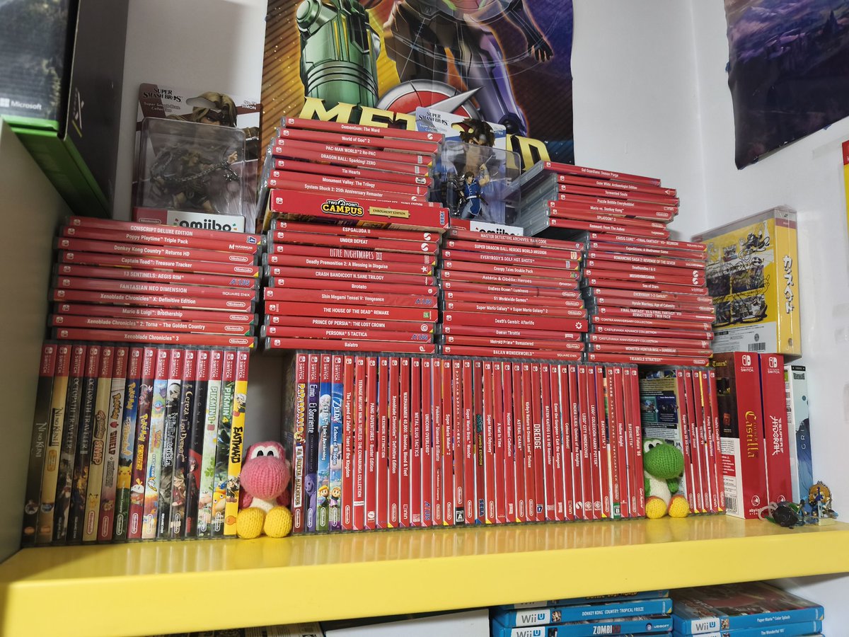 j715esp's tweet photo. Estoy poniendo spines a toda mi colección de Nintendo Switch. Hoy me dio por probar como quedaban y le da otro rollo a la estantería. Iré poniéndolas a todos los juegos poco a poco. https://t.co/wQOf7Fnrmq
