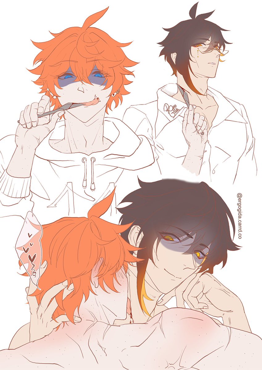 ErgoGida's tweet photo. 🔪I love it when they match each other's freaks 🥰

Another lost but not forgotten prompt from kinktober
Prompt 14
and we can all say our thanks to @CoffeeFluffy  ! 🫶

AND 

a late submission for #zhongchiweeknsfw2026 
🔶🌊
Day 3: Weapon play (Knifeplay) 🔪
#鍾タル #zhongchi https://t.co/rdwisnMYVp