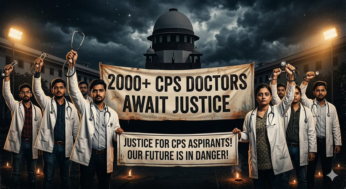 dattahappy's tweet photo. 🔥 1.5 YEARS. NO RESULTS. NO CLARITY. NO FUTURE.

Thousands of CPS Doctors are trapped in endless uncertainty while their careers remain suspended.

We studied. We appeared for exams. We served patients. We waited.

But how long must we wait? https://t.co/0rriwAQePd