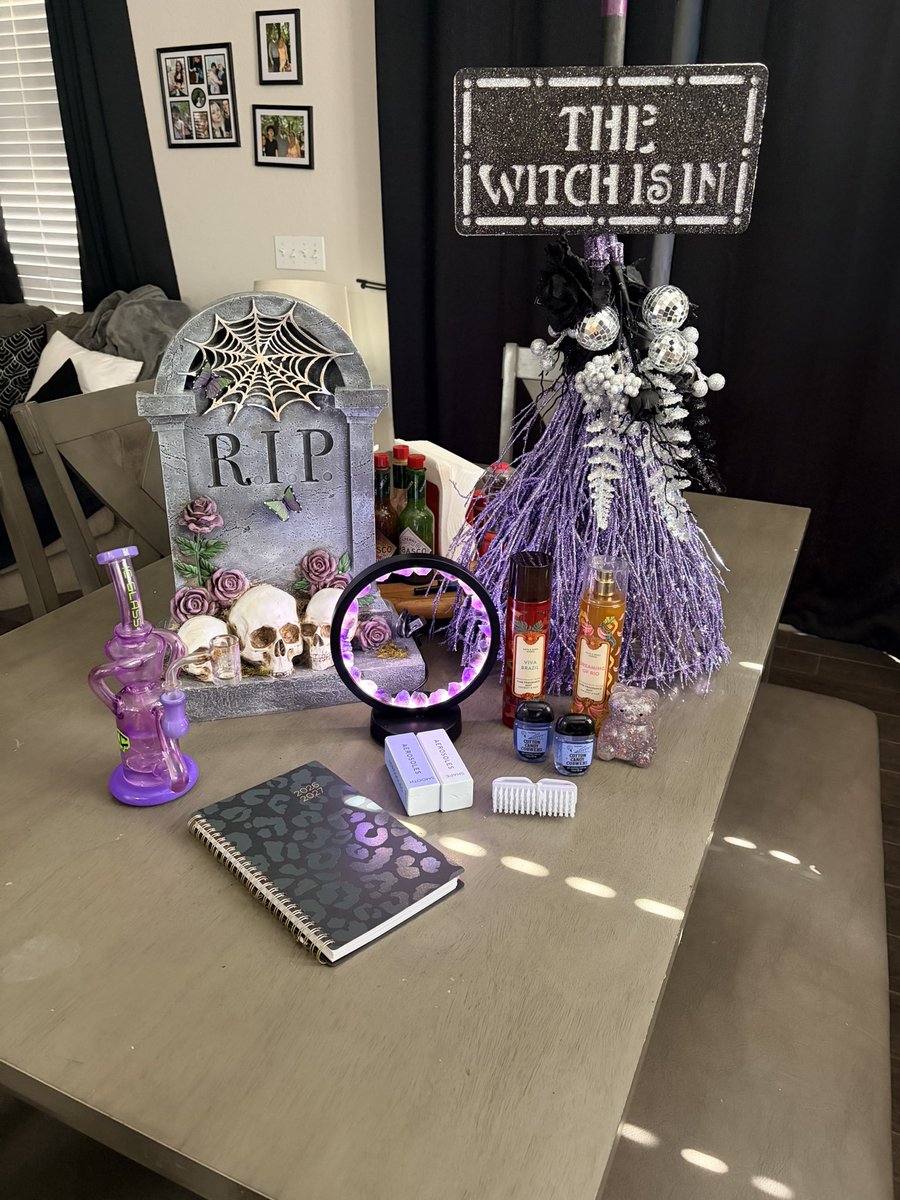 Coupleseeking9's tweet photo. Some of my gifts from family , as you can tell I love purple and Halloween. What’s your fav color? https://t.co/WHN9M0wBTW