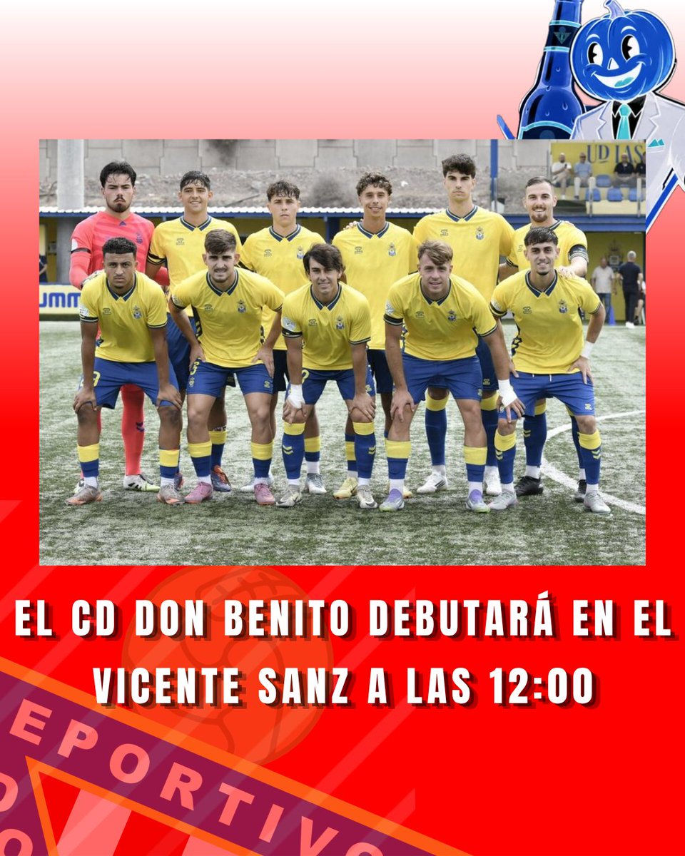HablemosdelCDDB's tweet photo. ¡El CD Don Benito hará su debut en casa el domingo de la feria!

Aunque el horario aún no ha sido confirmado oficialmente, nuestro equipo debutará el domingo 13 por la mañana, enfrentándose a Las Palmas Atlético. Es importante destacar que coincide con la feria de Don Benito https://t.co/icgEVByTVc