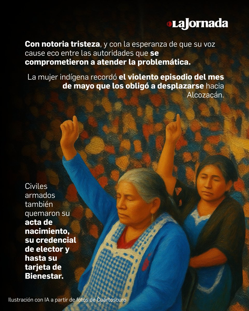 lajornadaonline's tweet photo. Tiene más de 70 años, y de un día a otro su vida cambió. Ahora, la señora Anastacia Cabrera Tapia tiene que pedir prestados insumos y hasta un lugar donde dormir, luego de que integrantes del grupo narcoparamilitar de 'Los Ardillos' incendiaron su vivienda en la localidad de Tula, municipio de Chilapa de Álvarez.