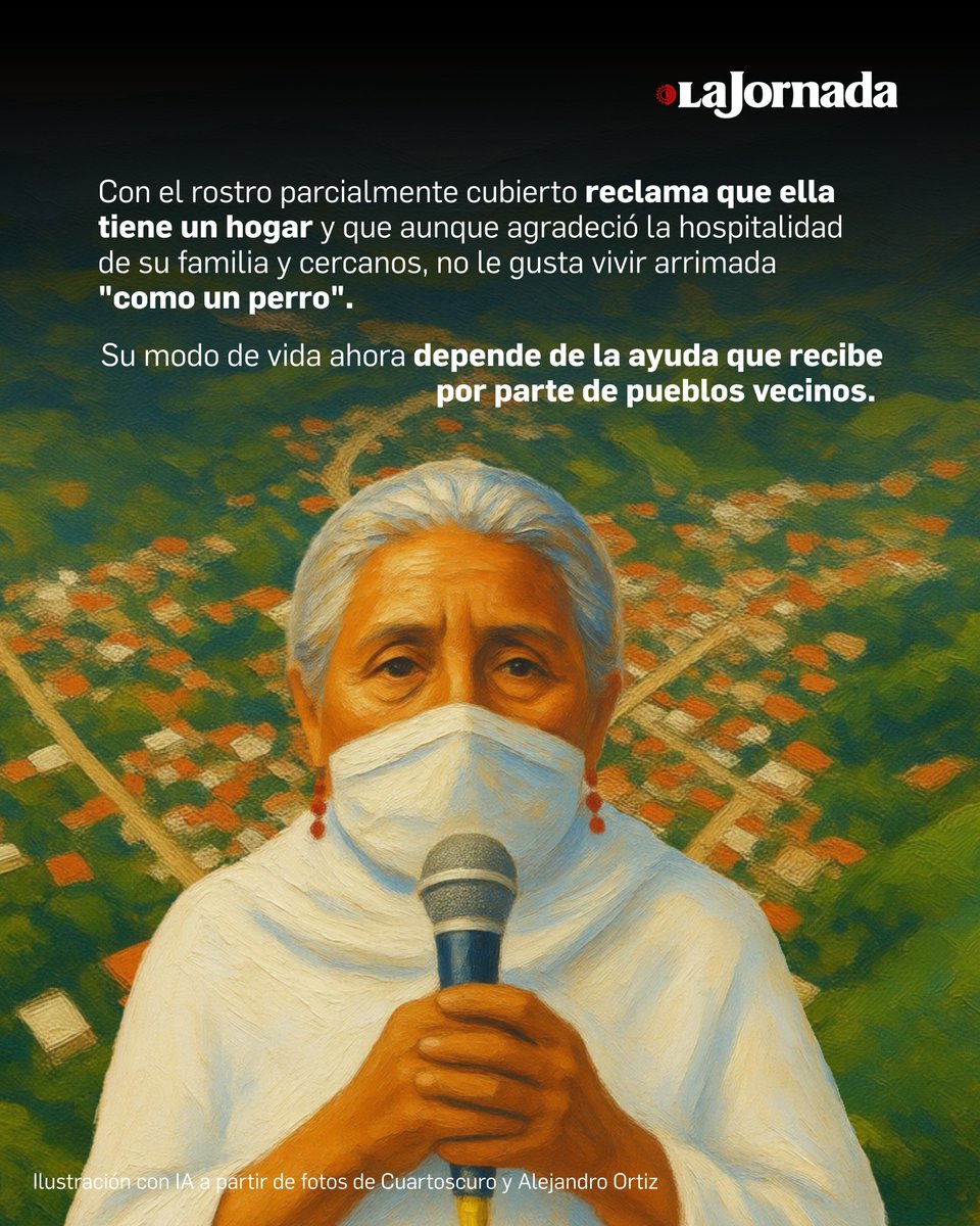 lajornadaonline's tweet photo. Tiene más de 70 años, y de un día a otro su vida cambió. Ahora, la señora Anastacia Cabrera Tapia tiene que pedir prestados insumos y hasta un lugar donde dormir, luego de que integrantes del grupo narcoparamilitar de 'Los Ardillos' incendiaron su vivienda en la localidad de Tula, municipio de Chilapa de Álvarez.