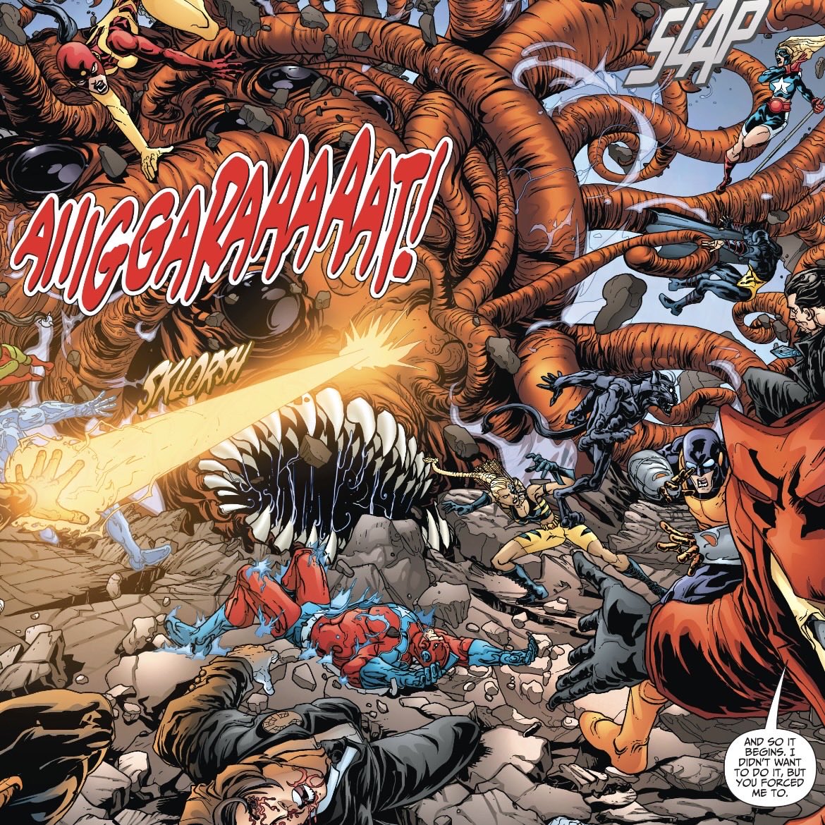 BenJMorse's tweet photo. Every hero and every villain has a distinct voice as Freddie Williams II packs each page with action.
#JSAtoZ https://t.co/LXhW968rmw