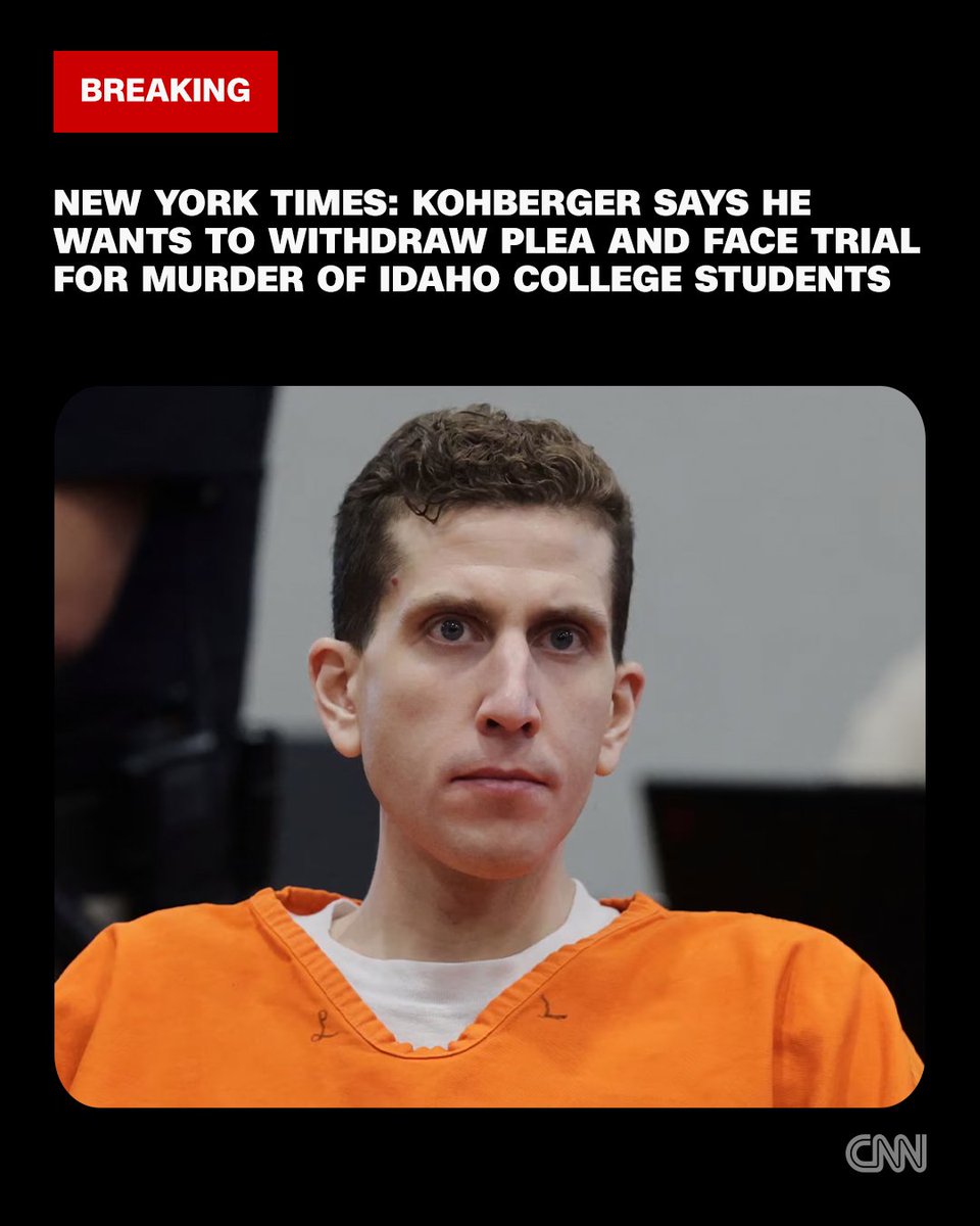 cnni's tweet photo. The man convicted of fatally stabbing four Idaho college students now says he wants to withdraw his guilty plea and face trial, New York Times reports. https://t.co/VgR9k0YKst https://t.co/BUA6DzwdQn
