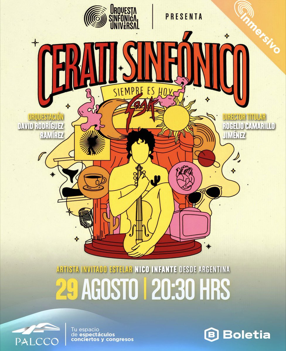 GdlTiempo's tweet photo. #CeratiSinfónico llega a #Guadalajara con un show #inmersivo este 29 de agosto a @palccogdl @sinfonicauniver 

Accesos en @boletia https://t.co/0hS9ZBwEvi