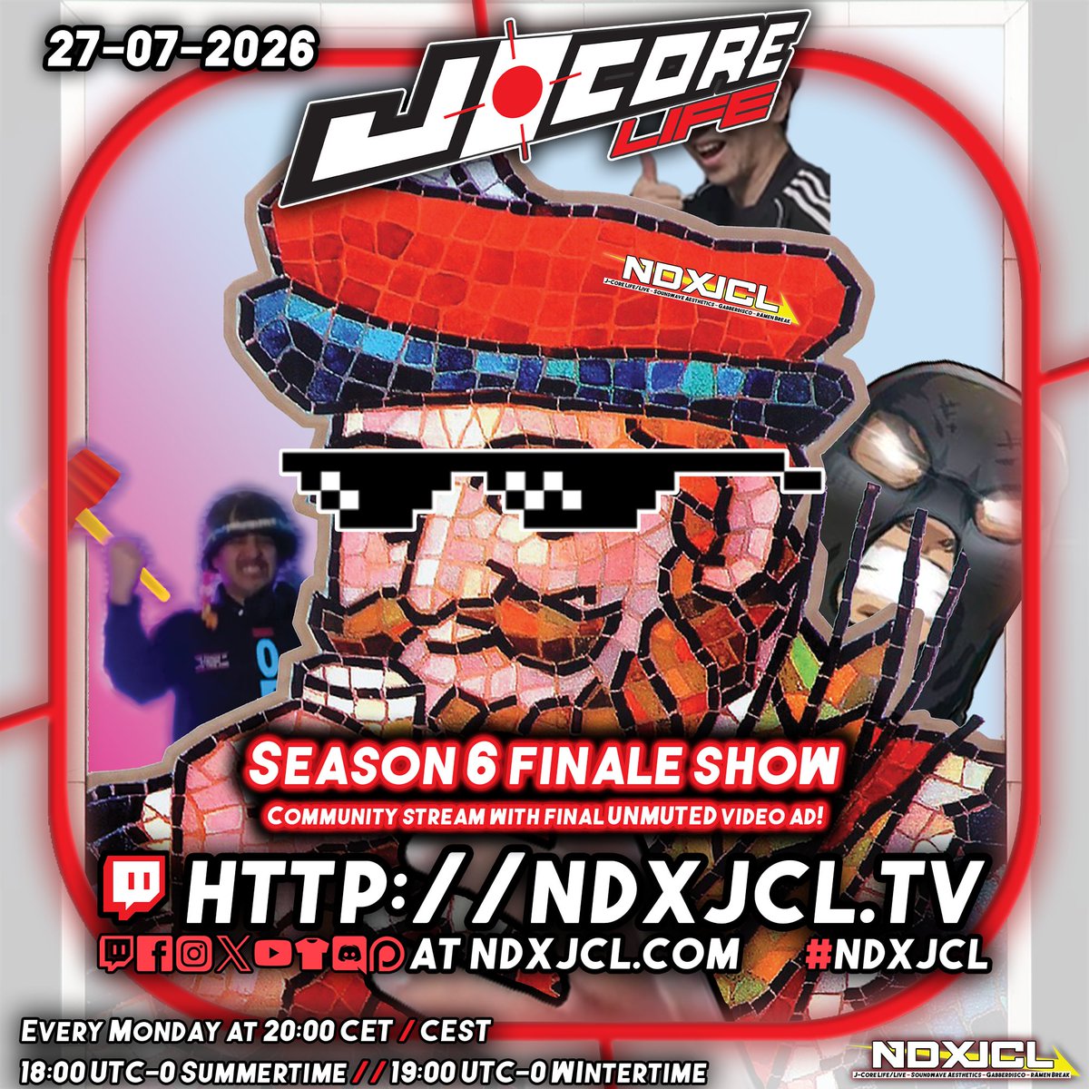 NeodashZerox's tweet photo. Come join the last J-Core Life show of the season with a community stream.

We will also reveal the final UNMUTED Japan promo.

Join us now at https://t.co/gZlagrwd3Z https://t.co/EPdrLS3ODR