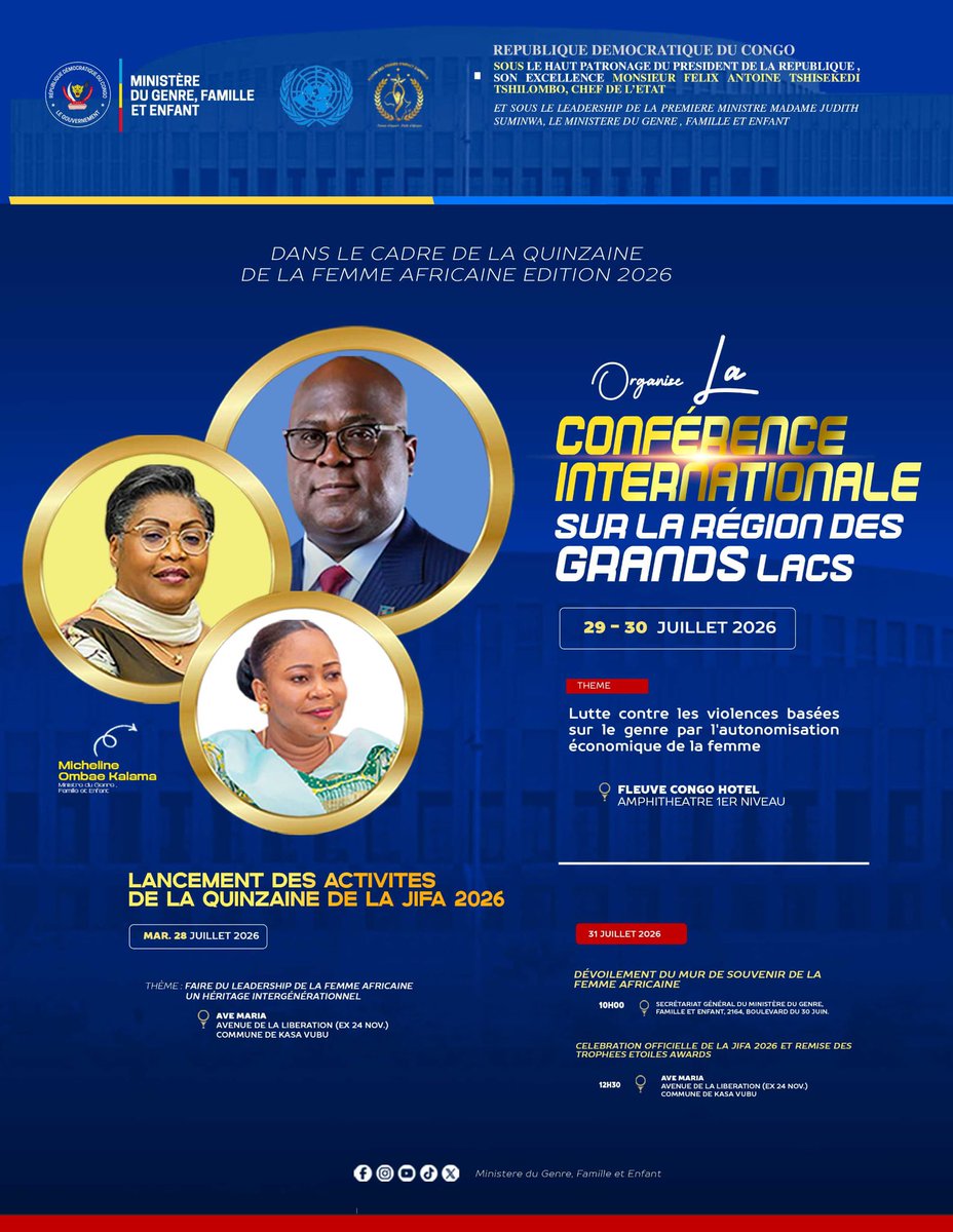 femmes_impact's tweet photo. Kinshasa accueille un rendez-vous panafricain consacré au leadership féminin, à l'action et à la transformation. https://t.co/xHSskTGYwz