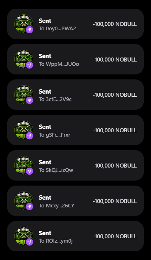BlindBullNoBull's tweet photo. CLAIM 100,000 $NOBULL

STEP 1 : 💟 &amp; 🔁 + Follow @TheBlackerBull 
STEP 2 : Drop your #Solana address 

First 333 $SOL Address https://t.co/ulJtwhBnrr