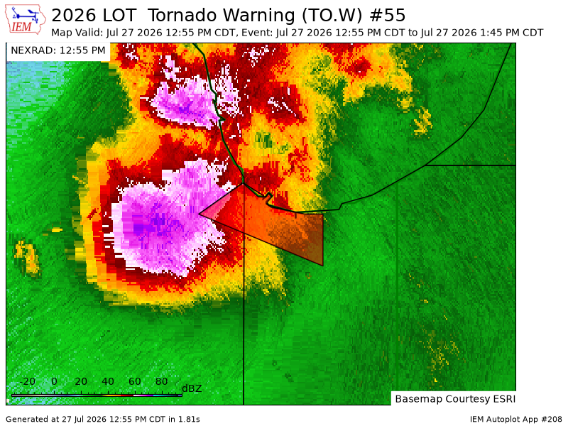 tychistorm's tweet photo. LOT issues Tornado Warning [tornado: RADAR INDICATED, hail: 0.00 IN] for Cook [IL] and Lake [IN] till 1:45 PM CDT https://t.co/jgYJx2yi7A https://t.co/4FbbGfQF9B