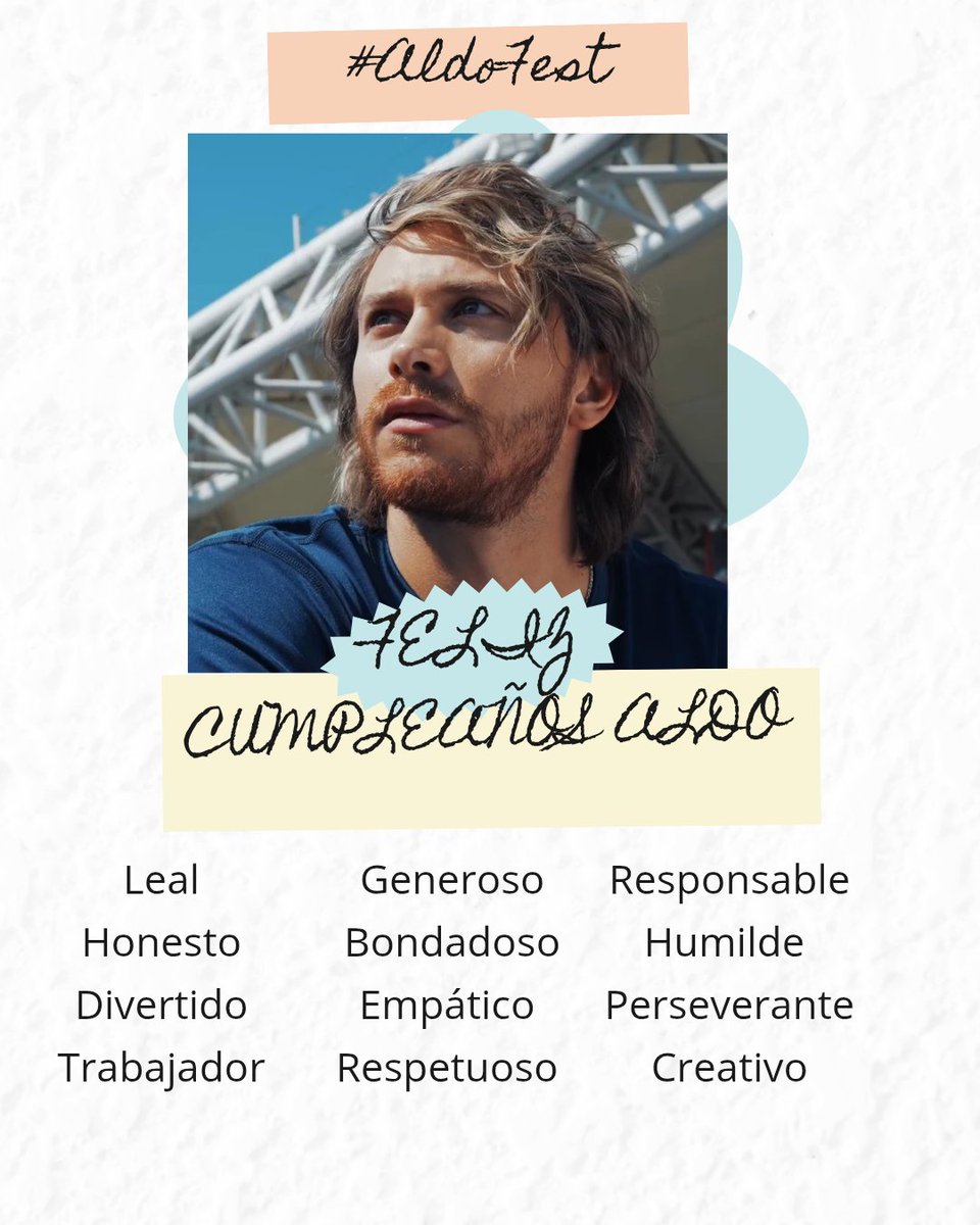 Aldronisimas's tweet photo. TENDENCIA | ALDO DE NIGRIS 

¡Nos unimos a la tendencia!

Escribe una de las palabras + la frase 

FELIZ CUMPLEAÑOS ALDO 
#AldoFest

Dar like, RT, comentarios y usa los HT

#AldoTdnWorld
#AquilitosViral https://t.co/nTReGgFqpF
