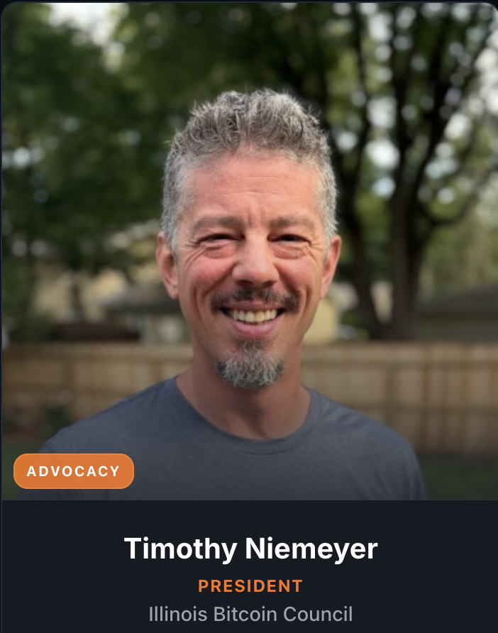 tim_niemeyer_'s tweet photo. I’m excited to be speaking on behalf of the @ilbtccouncil at the 2026 @MWBTCSummit in Columbus, OH, on Sept 23rd–24th!
It's all about #Bitcoin, energy, mining, technology, policy, business, &amp; the revitalization of the Midwest.
#MidwestBitcoinSummit https://t.co/6w7q1lcRb6