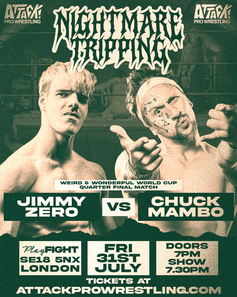 ATTACKWrestling's tweet photo. 😱THIS FRIDAY😱

We’re bringing a HUGE card for one of our FINAL London shows of the year!

Featuring:
Drew Parker vs Danny Black 
Gatlin vs Crowley
Mambo vs Zero
&amp; much more

Don’t miss your chance to see the world of ATTACK! IN LONDON

Final tickets 🎟️👇
https://t.co/PhZtaPNdmK https://t.co/sak2spr1vV