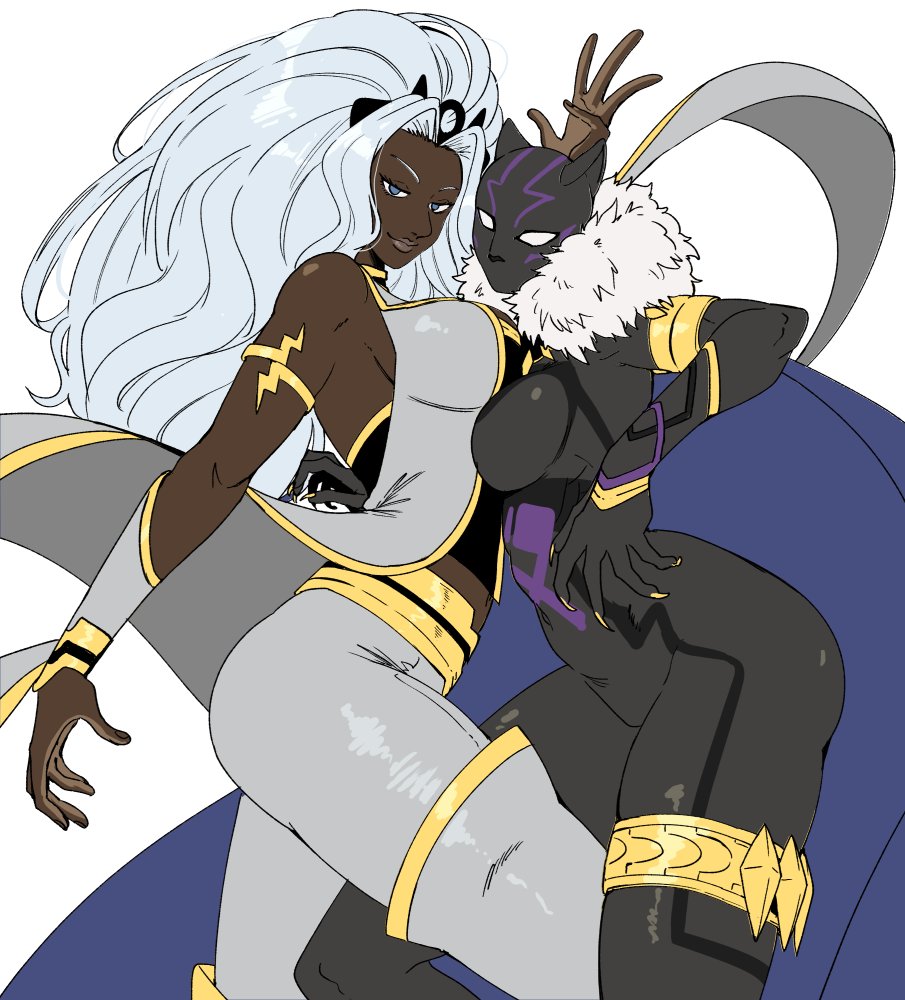 wanderjegson's tweet photo. Marvel Tokon's Storm and Black Panther https://t.co/Lap9bdvmHU