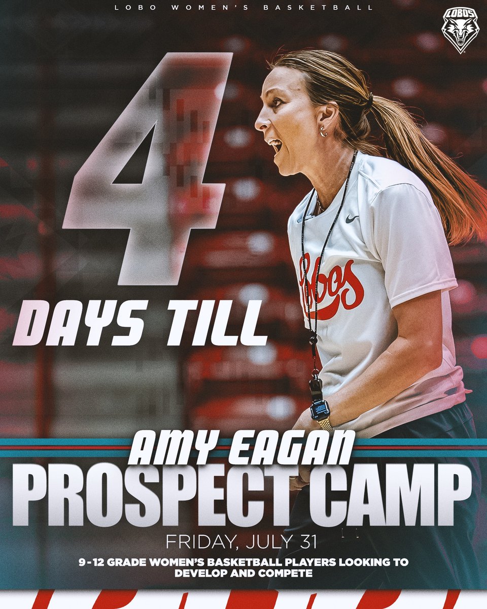 UNMLoboWBB's tweet photo. It's camp week!  

📅 July 31 | 1-4 PM (Registration begins at 12 PM)
🔗 https://t.co/xyV7mk0Hau 
 #GoLobos https://t.co/0qaU7oyH3o