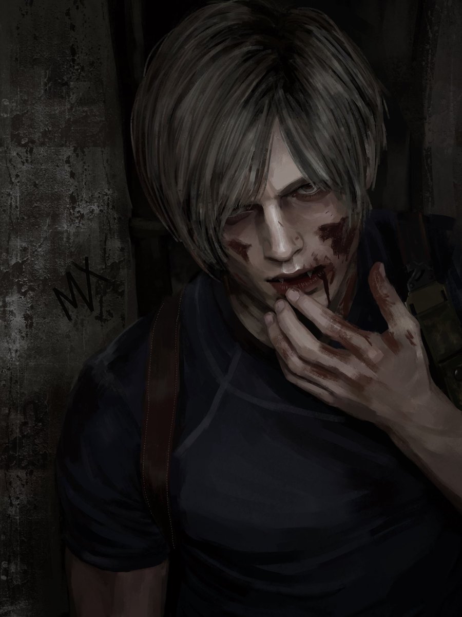 SatoVaflenskaya's tweet photo. Vampire Leon Kennedy !!!  #Leonkennedy #Residentevill #Residentevilfunart #art #digitalart https://t.co/qUcjlIVNqh