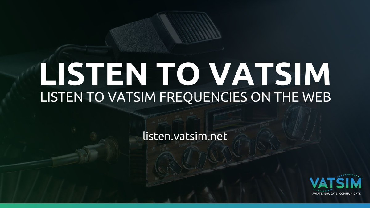 vatsim's tweet photo. As we celebrate 25 years of VATSIM, we're proud to introduce VATSIM Listen, a new way to tune in and listen to live ATC communications from across the network.
Listen here: https://t.co/EtQ02NCi7F https://t.co/oM21YKO7qd