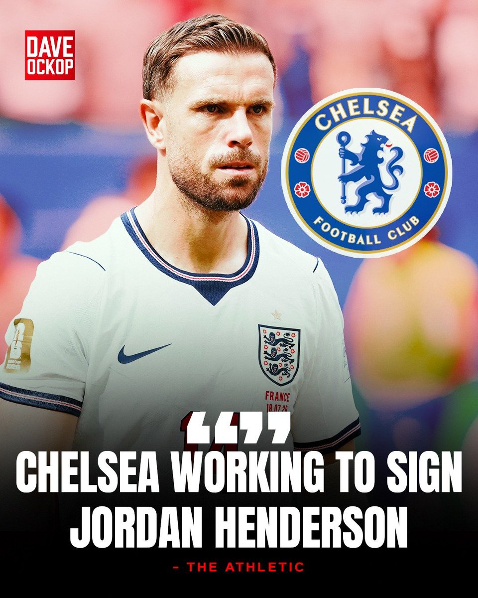 DaveOCKOP's tweet photo. According to @David_Ornstein,  Chelsea  are working on a deal to sign midfielder Jordan Henderson from Brentford.

The Stamford Bridge club are currently the leading contenders to secure the 36-year-old’s signature, with several Premier League sides also monitoring his situation.

Brentford are prepared to allow Henderson to leave on a free transfer, with the situation understood to be amicable between the England international and the club.

The former Liverpool midfielder has one year remaining on the contract he signed after joining Brentford as a free agent from Ajax last summer.